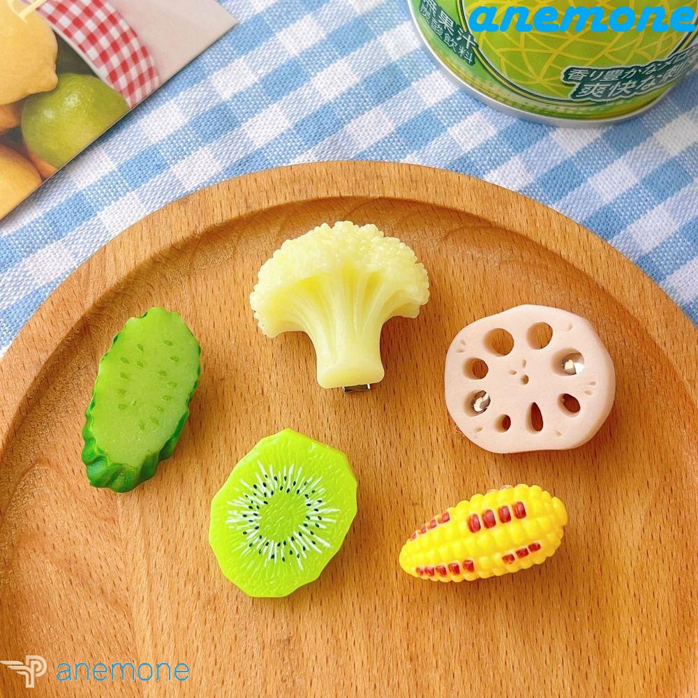 Set 5 Kẹp Tóc Tạo Kiểu Hình Rau Củ Quả Thời Trang Cho Nữ