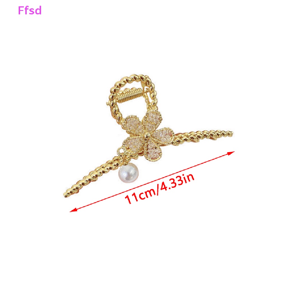 Kẹp Tóc Kim Loại Hình Cá Mập Đính Đá / Hoa Xinh Xắn Cho Nữ