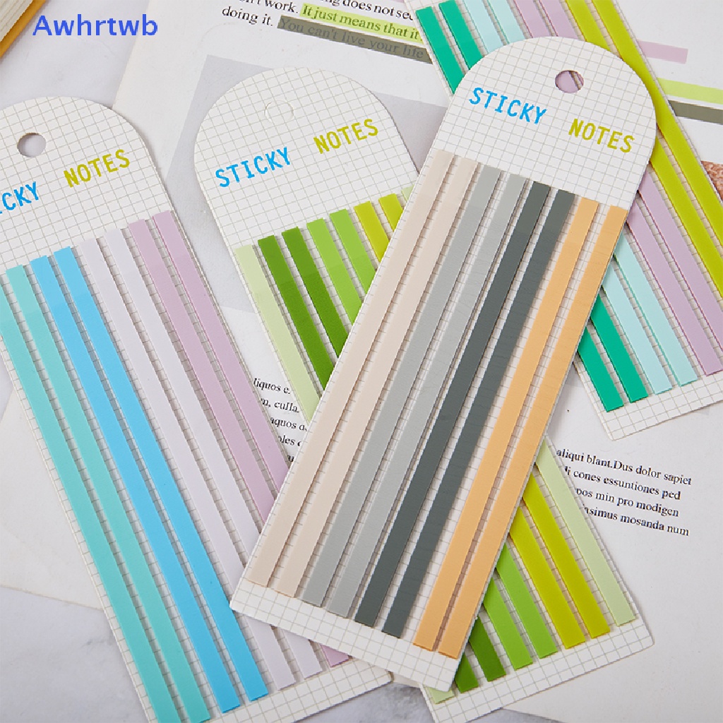 Set 160 Miếng Dán Ghi Chú Màu Macaron Trong Suốt Siêu Mỏng Tiện Dụng Cho Học Sinh / Văn Phòng Mới