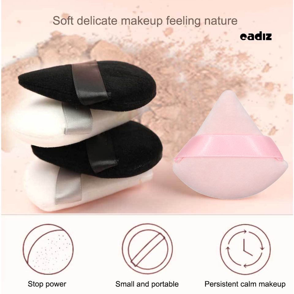 Bông Mút Trang Điểm Hình Tam Giác Bằng Cotton Mềm Mại Tiện Dụng