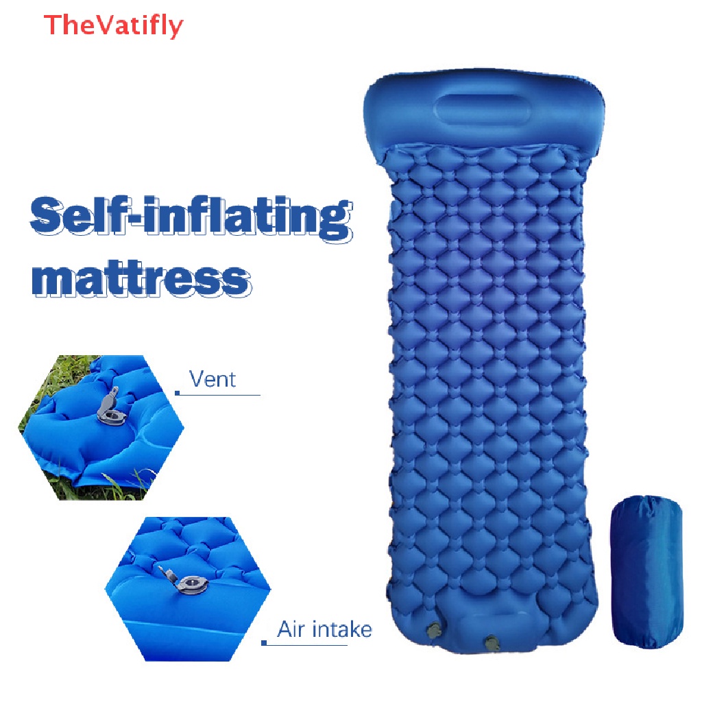 Đệm Bơm Hơi Siêu Nhẹ Tích Hợp Gối Tựa Đầu Tiện Dụng Mang Theo Du Lịch / Cắm Trại