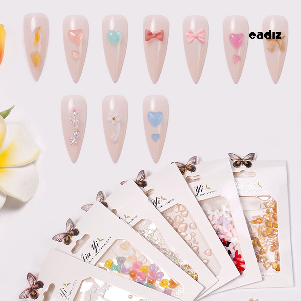 Túi 50 Miếng Dán 3D Trang Trí Móng Tay Nghệ Thuật Không Phai Chống Trầy Xước Không Dính Dễ Tháo Gỡ