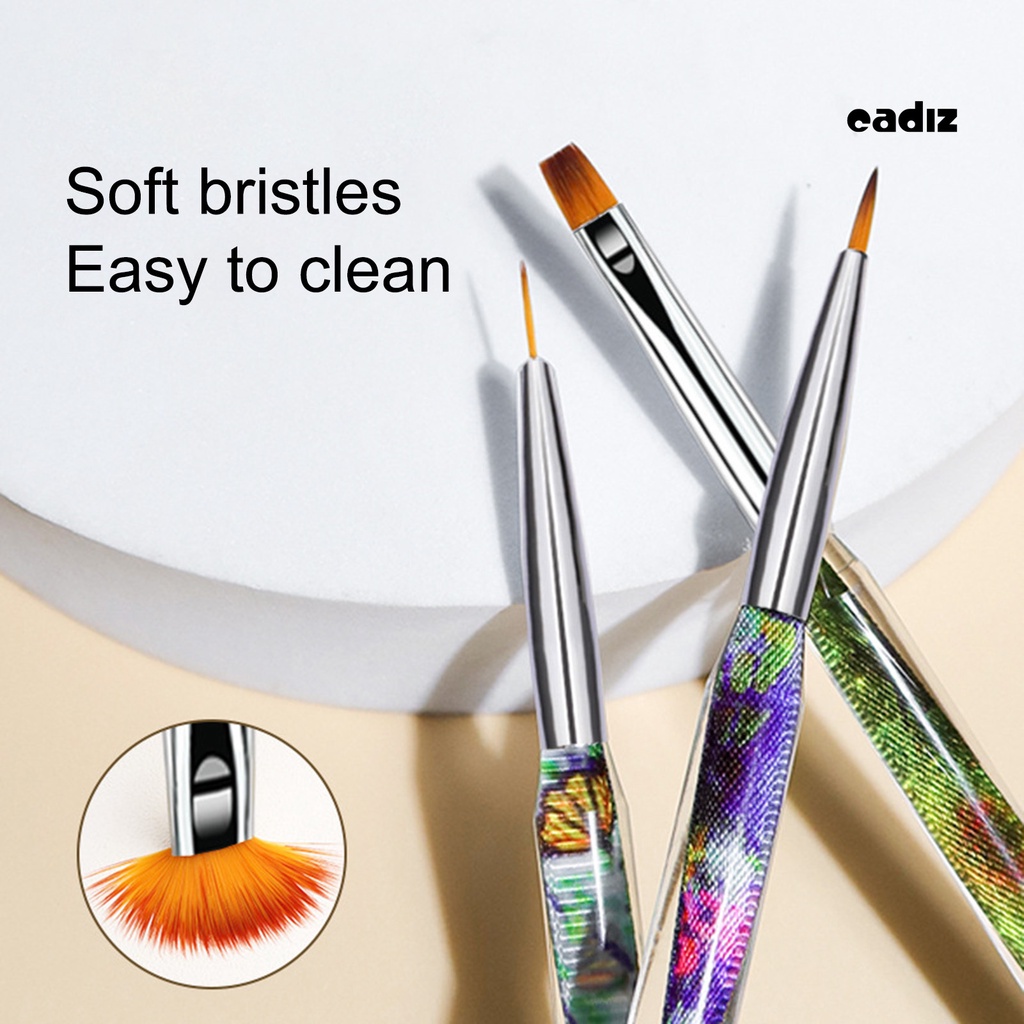 Bút Vẽ Móng Tay Gel UV Đầu Cọ Mềm Không Phai Màu DIY