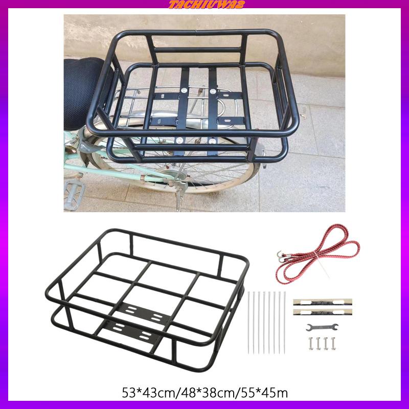 [Tachiuwa2] Giỏ Đựng Hành Lý Có Dây Đeo Phía Sau Xe Đạp Bằng Sắt