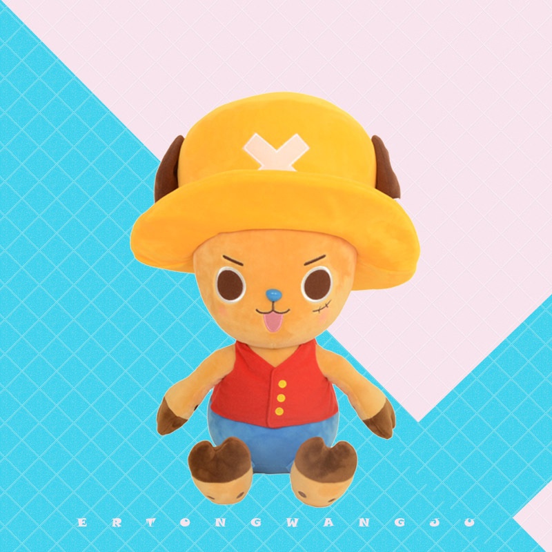 Thú Nhồi Bông Mềm Mại Hình Nhân Vật One Piece Trang Trí