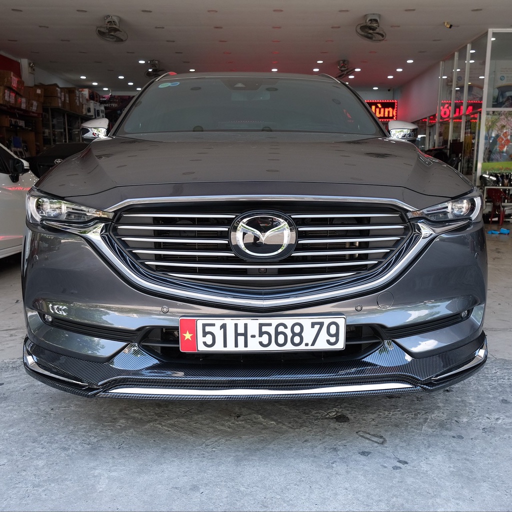 Ốp cản trước Mazda Cx5, Cx8 2018-2022  Body Lip trước NHỰA ABS CAO CẤP. 3 MẪU CARBON VÀ ĐEN