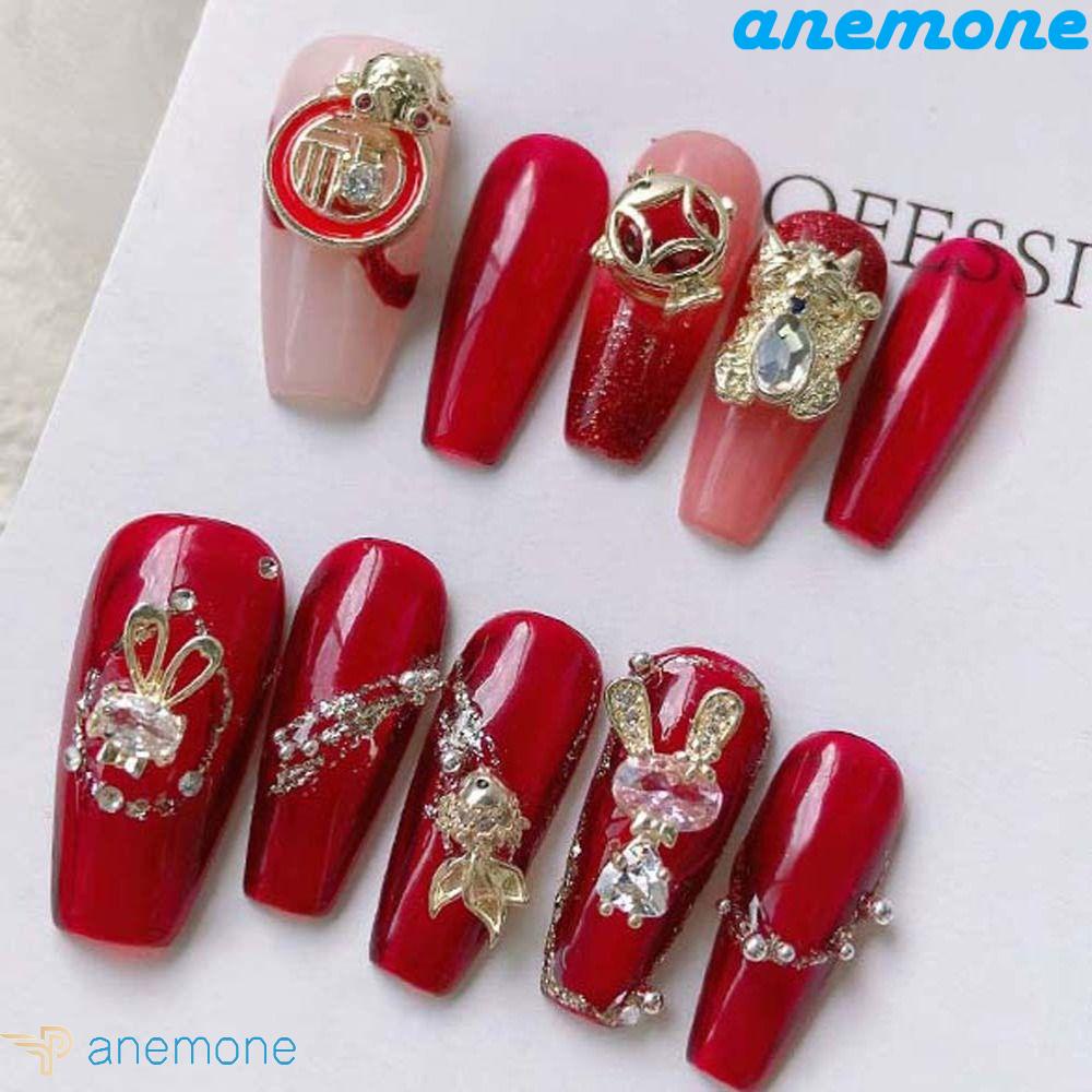Phụ Kiện Trang Trí Móng Tay Chủ Đề Năm Mới Theo Phong Cách Trung Hoa Cho Nữ|Phụ Kiện Làm Móng Nghệ Thuật