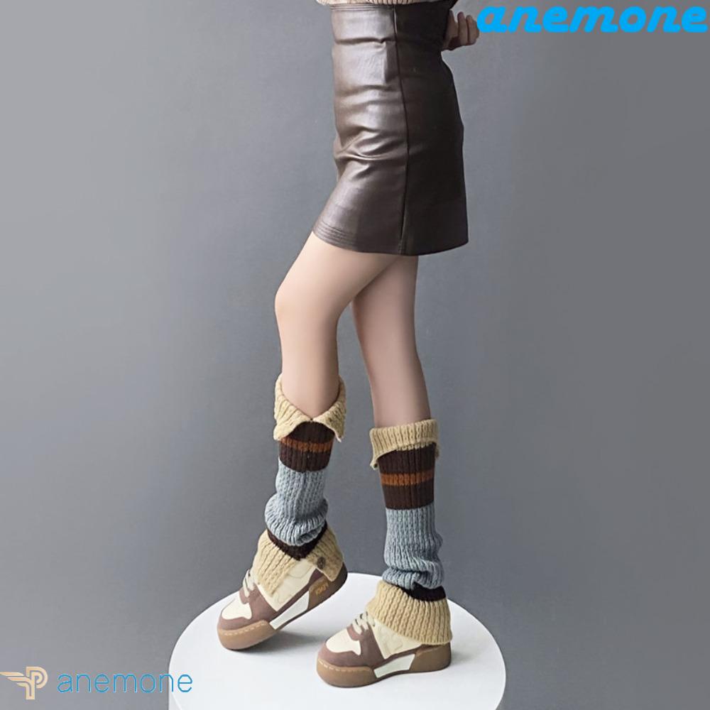 Anemone Vớ Ống Chân Giữ Ấm Phối Bèo Nhún Màu Sắc Ngọt Ngào Phong Cách Nhật Bản Dễ Thương Cho