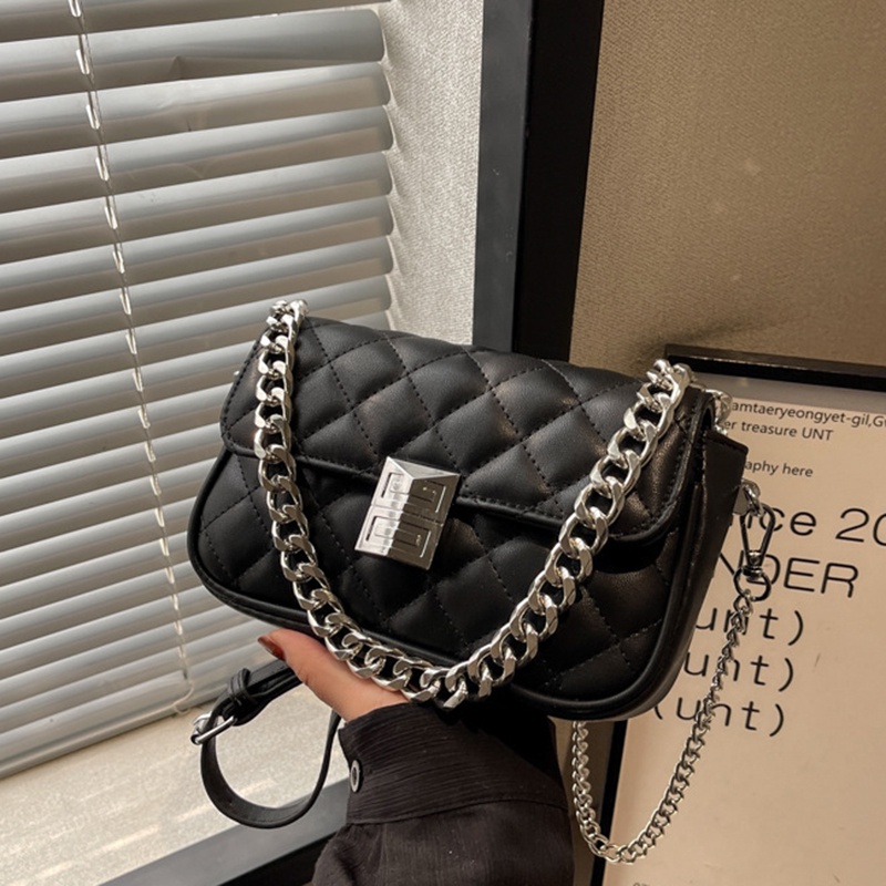 Túi Đeo Chéo Một Bên Vai Có Dây Xích Hình Thoi Nhỏ Phong Cách Phương Tây Dành Cho Nữ