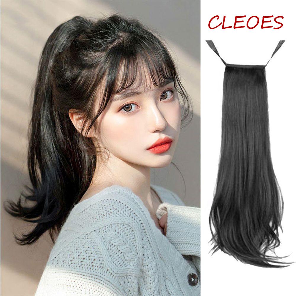 Tóc Giả Đuôi Ngựa Thẳng Dài Cách Nhiệt Tự Nhiên Cho Nữ
