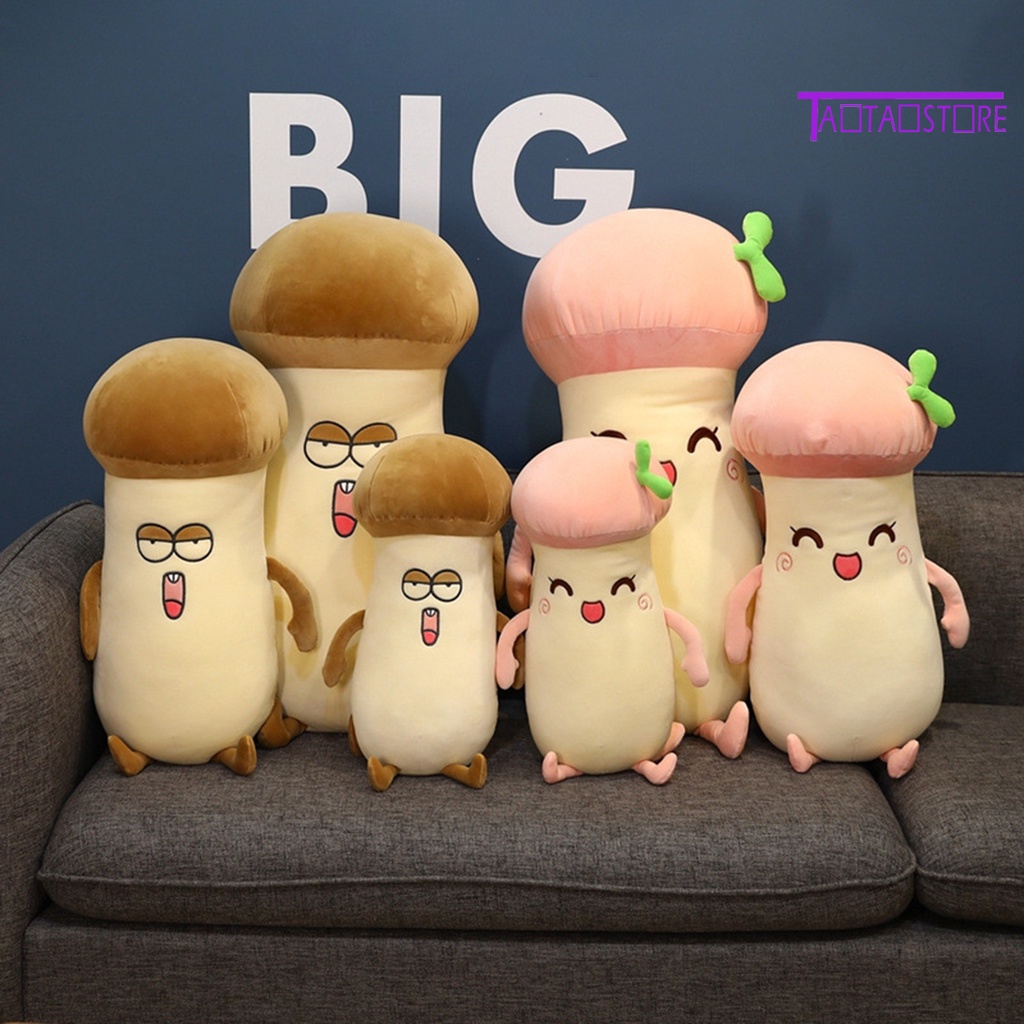 Đồ Chơi Thú Nhồi Bông Bằng Cotton PP Mềm Mại Hình Cây Nấm Thêu Mắt Dễ Thương Nhanh Khô Trang Trí Ký Túc Xá