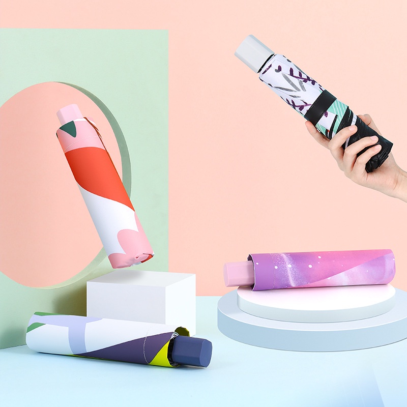 Dù Gấp Tự Động Chống Nắng Mưa Và Tia UV Bằng vinyl Họa Tiết graffiti Sự Bảo Vệ