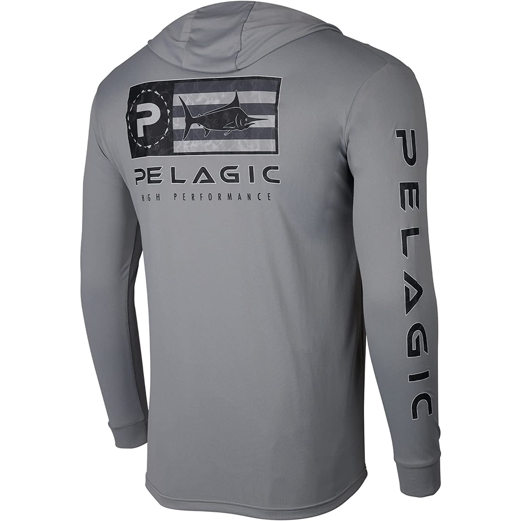 Áo Hoodie Chống Nắng Biểu Tượng Câu Cá PELAGIC Aquatek UPF50 + Cho Nam