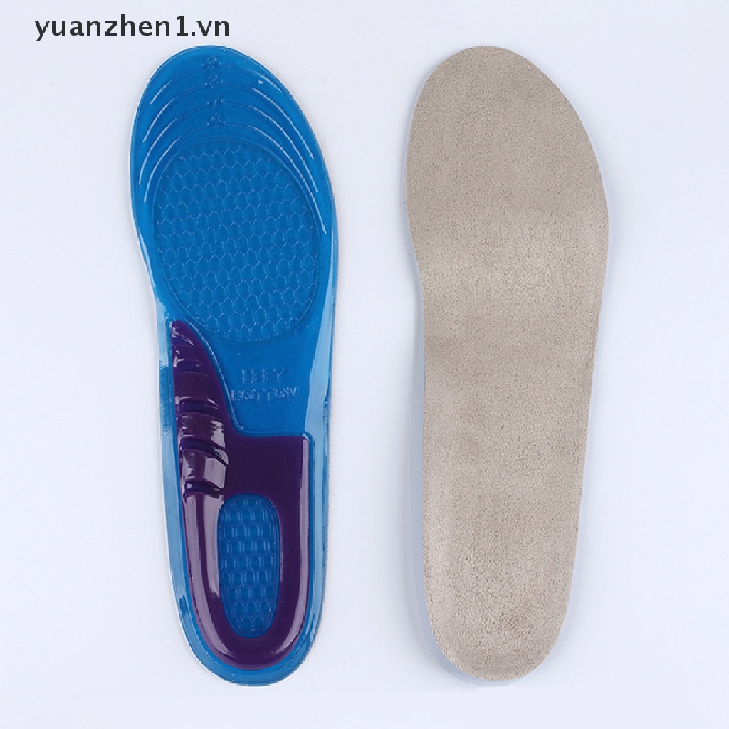 Miếng Lót Giày Thể Thao Hỗ Trợ Giảm Đau Lòng Bàn Chân Chống Sốc Bằng Silicon Gel Mềm Dành Cho Nam Và Nữ