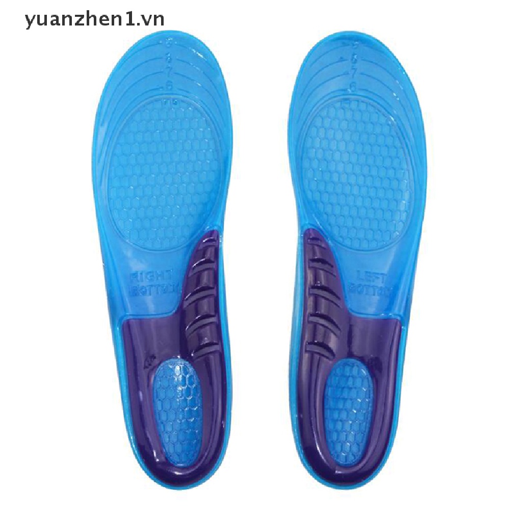 Miếng Lót Giày Thể Thao Hỗ Trợ Giảm Đau Lòng Bàn Chân Chống Sốc Bằng Silicon Gel Mềm Dành Cho Nam Và Nữ