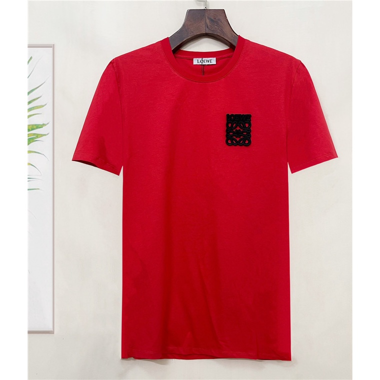 Áo Thun cotton Ngắn Tay Thêu logo monogram Mới L0EWE Dành Cho Nam Size S-4XL