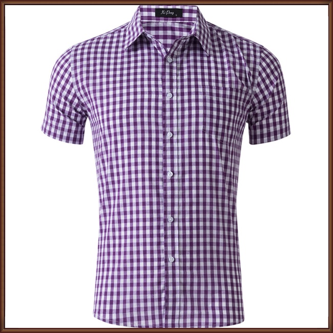 Áo Sơ Mi Tay Ngắn Họa Tiết Kẻ Sọc Thời Trang Mùa Hè Cho Nam