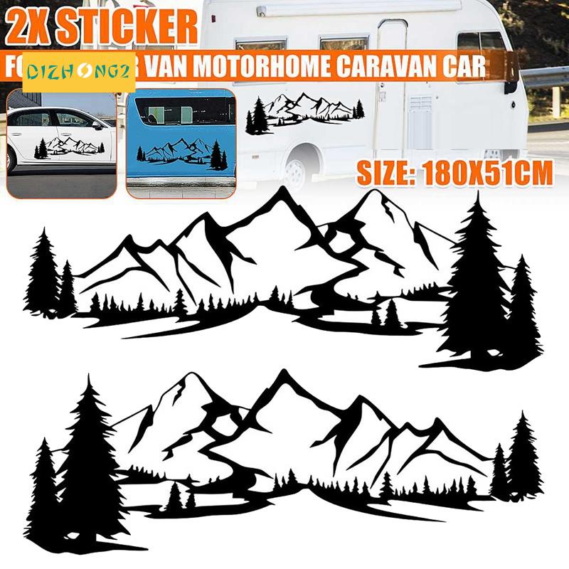 Miếng Dán Trang Trí Thân Xe Hình Ngọn Núi Độc Đáo DIY