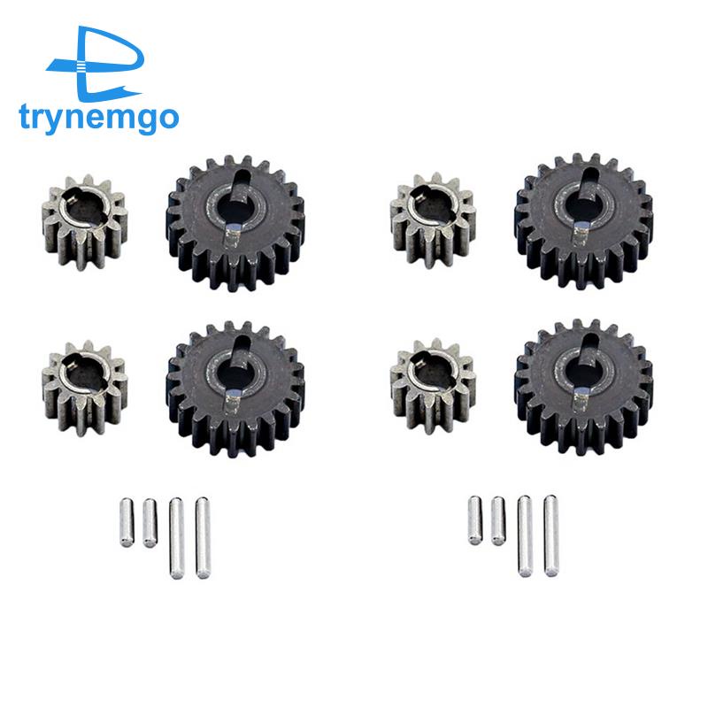 Bộ 4 Trục Bánh Răng Kim Loại Cho Xe Điều Khiển Từ Xa FMS FCX24 21T 12T 1 / 24