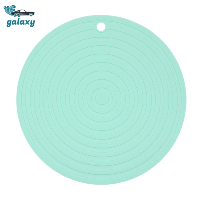 Galaxy Thảm Silicon Tròn Lót Tô Đựng Thức Ăn Chống Trượt Màu Trơn Cho Thú Cưng