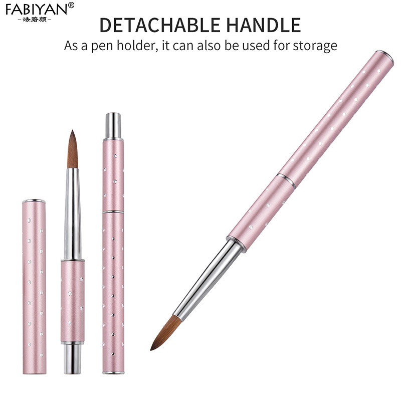 Set 10 Cọ Vẽ Móng Tay Acrylic Khắc Hoa Nghệ Thuật DIY Có Thể Tháo Rời
