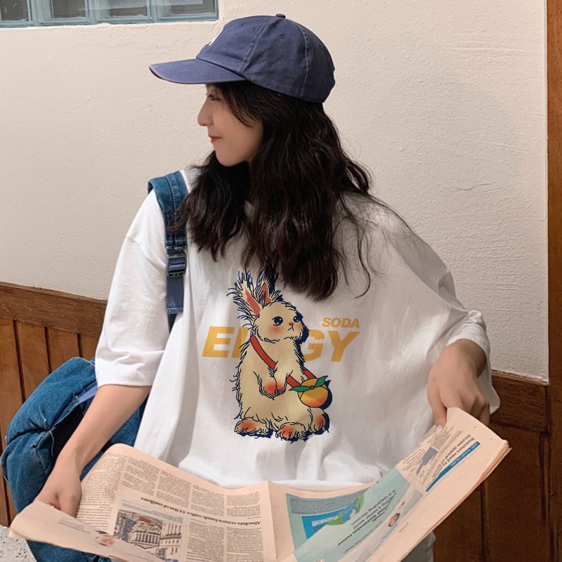 Áo thun XINLANYASHE ngắn tay in họa tiết phong cách Hàn Quốc thời trang mùa hè