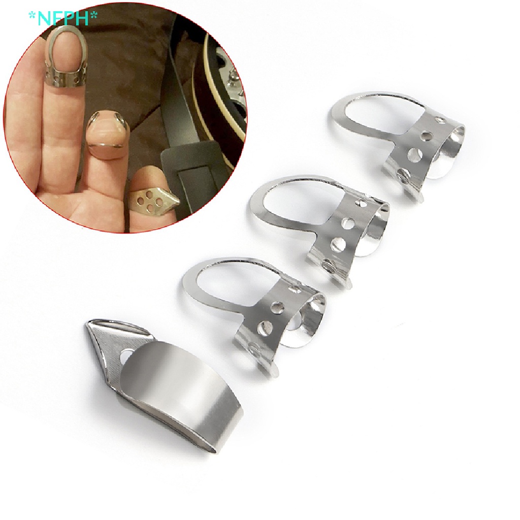 Bộ 4 Miếng Gảy Đàn Guitar Bằng Thép Không Gỉ Có Thể Điều Chỉnh Mới