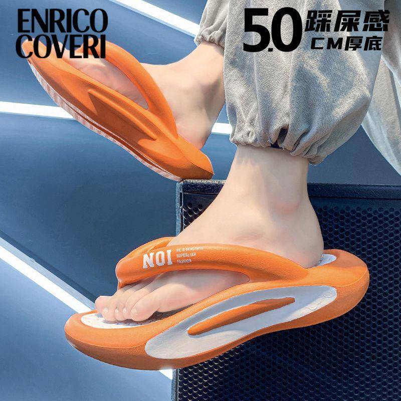 【JsS】ENRICOVERI 2023 Summer Homepage New Couple Anti Slip Outdoor Leisure Beach Slippers