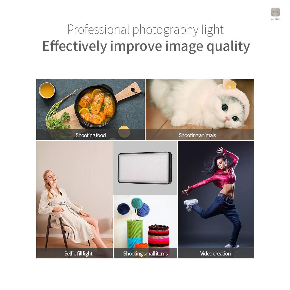 Đèn LED Chụp Ảnh Andoer MFL-06 Mini 3000-6500K 180 Bóng Tích Hợp Pin Li-ion Cho Máy Ảnh DSLR