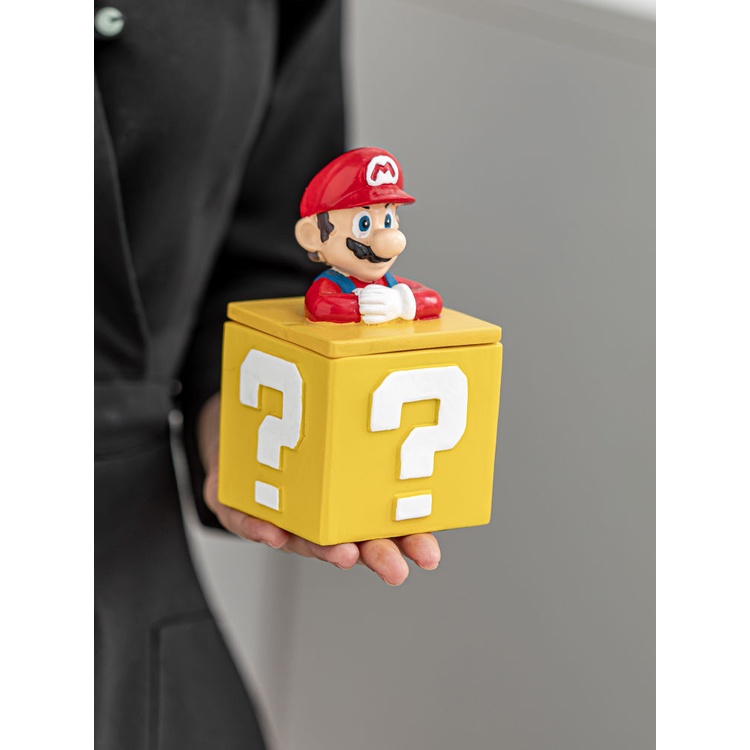 Hộp Đựng Trang Sức / Nhẫn / Đồ Dùng Để Bàn Hình Lọ Câu Hỏi Hoạt Hình Mario Dễ Thương Dùng Làm Quà Tặng