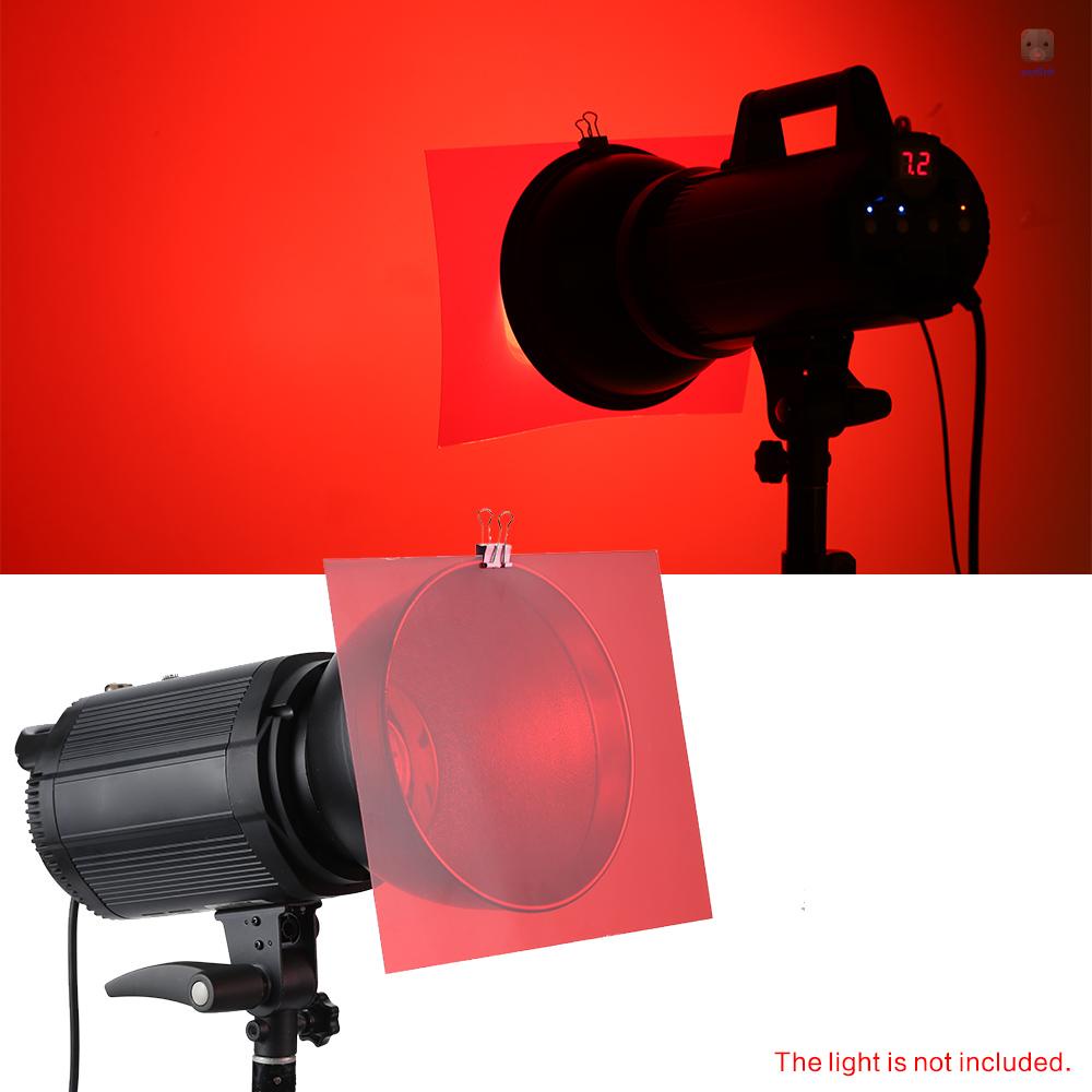 Set 6 Tấm Lọc Ánh Sáng Trong Suốt 25 * 20cm Dành Cho Đèn Flash Speedlite (Đỏ / Xanh Dương / Xanh Lá / Cyan / Vàng / Magenta)