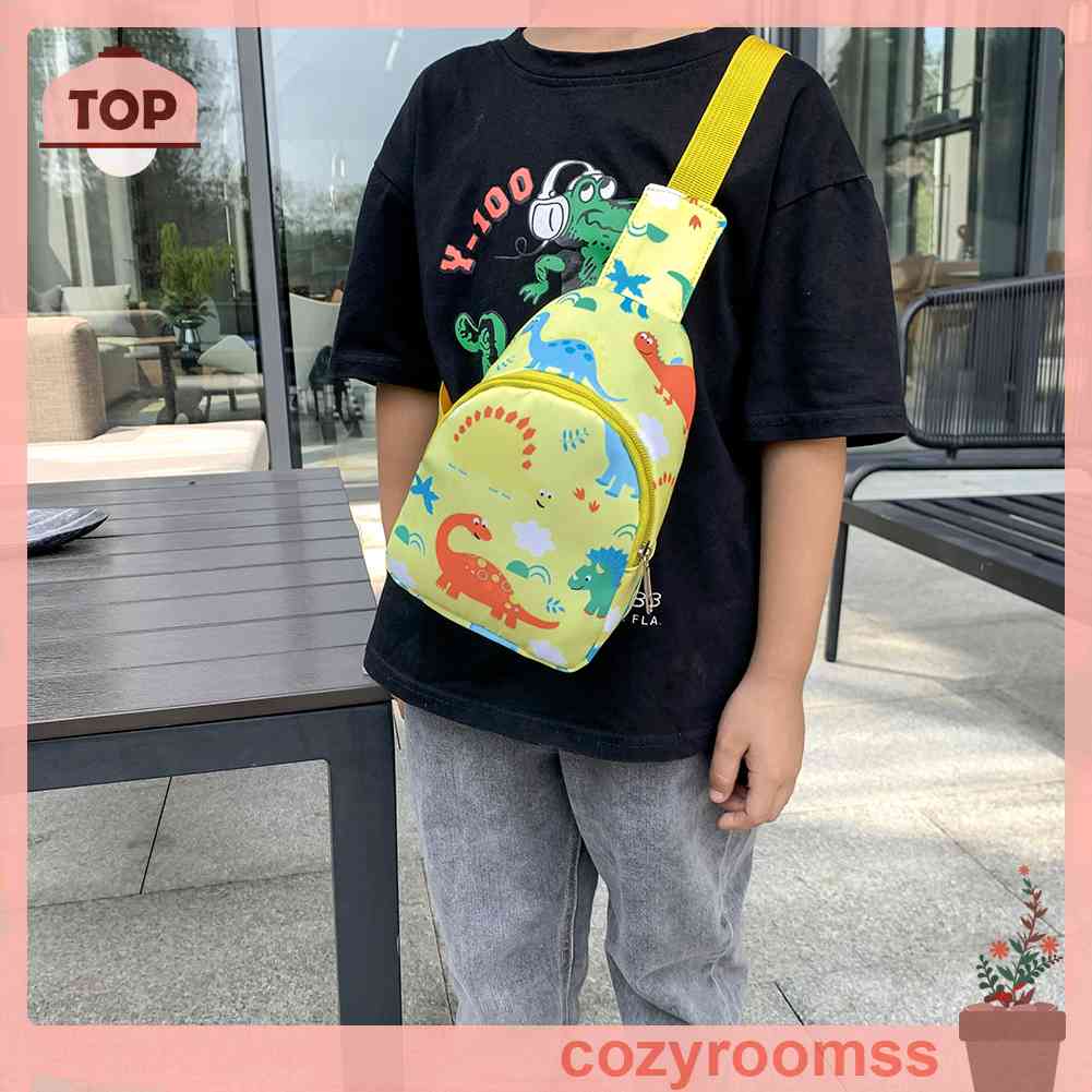 Túi Đeo Chéo Ngực Mini Bằng Nylon In Họa Tiết Hoạt Hình Dễ Thương Cho Bé