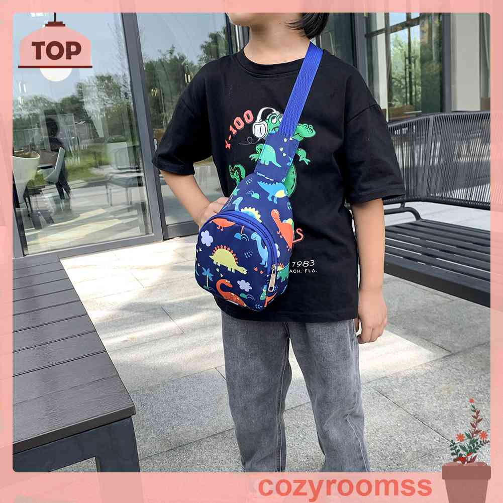 Túi Đeo Chéo Ngực Mini Bằng Nylon In Họa Tiết Hoạt Hình Dễ Thương Cho Bé