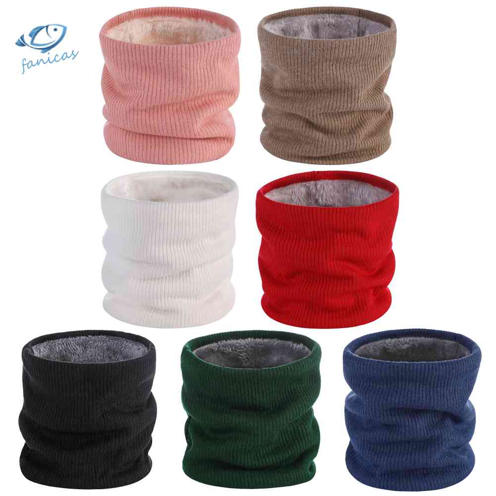 Khăn Choàng Cổ Hai Lớp Co Giãn Màu Trơn Giữ Ấm Mùa Đông Cho Nam Và Nữ