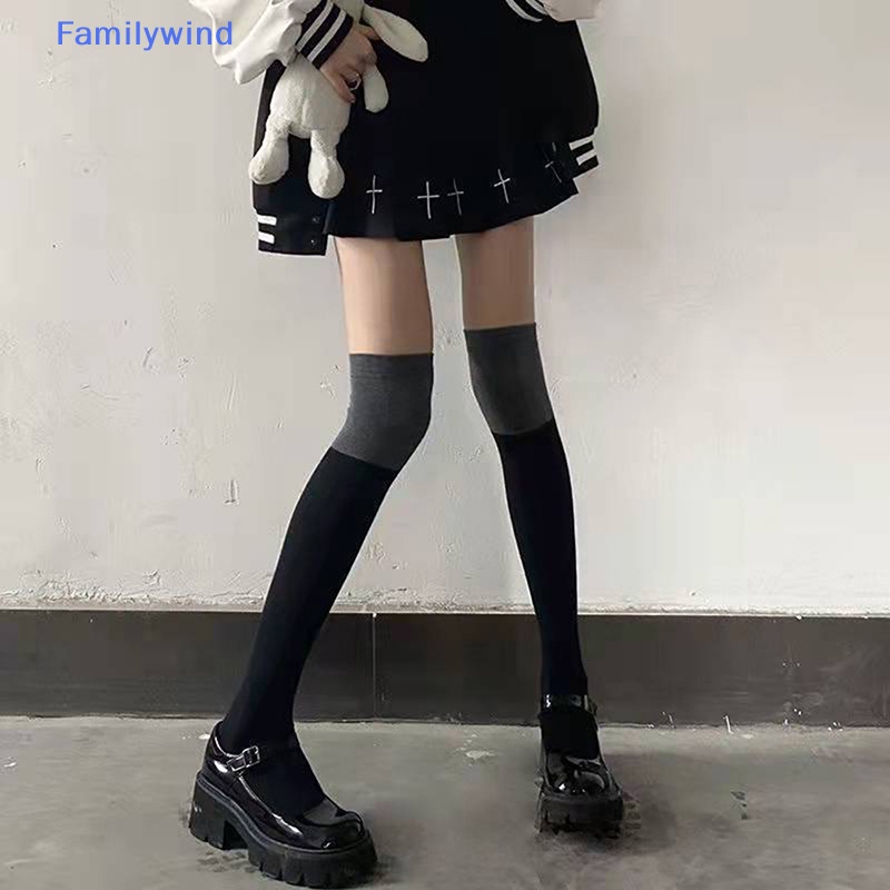 1 Đôi Tất Cotton Dài Qua Gối Thời Trang Xu Hướng Hàn Quốc