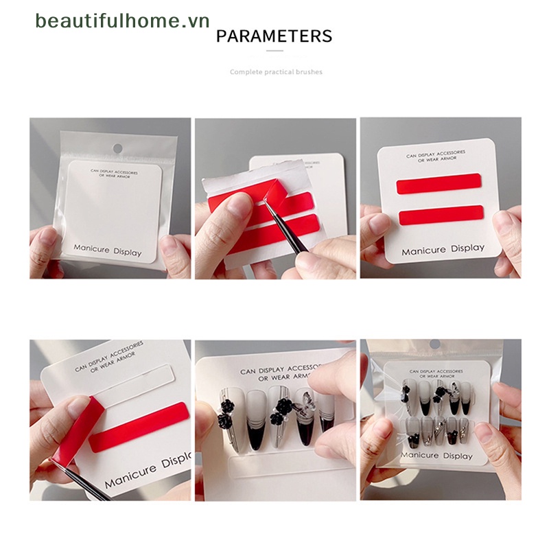 Bộ 10 Thẻ Giấy Cạc Tông Trưng Bày Móng Tay Giả