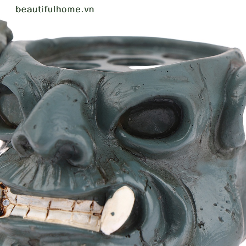 Giá Đỡ Cốc Mực Xăm 7 / 8 Lỗ Bằng Nhựa Cứng Hình Đầu Lâu Độc Đáo