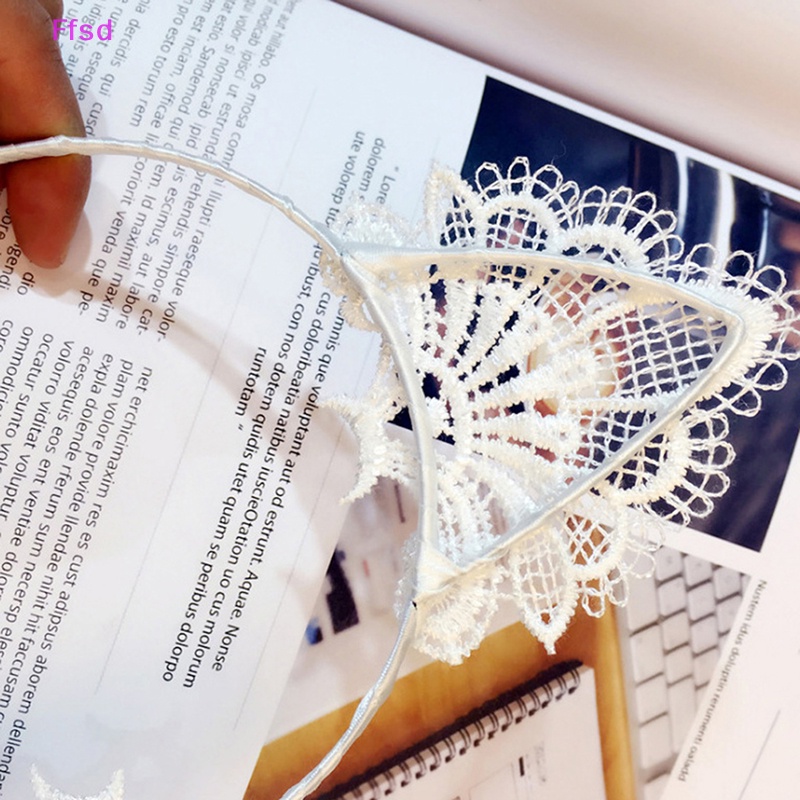 Cài Tóc Tai Mèo Đen Phối Ren Thời Trang Cho Nữ