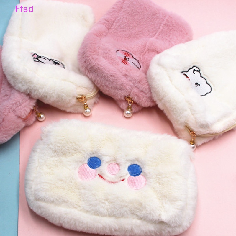 {Ffsd} Hàng Bán Chạy} Túi Đựng Đồ Trang Điểm Mỹ Phẩm Phối Lông Dễ Thương Làm Quà Tặng Đi Du Lịch Cho Giáo Viên *