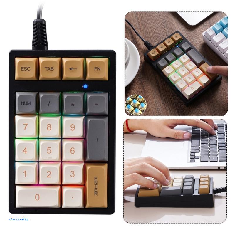 Bàn Phím Cơ 21 Phím Mini Trục Màu Xanh Lá Cây Có Cổng USB K