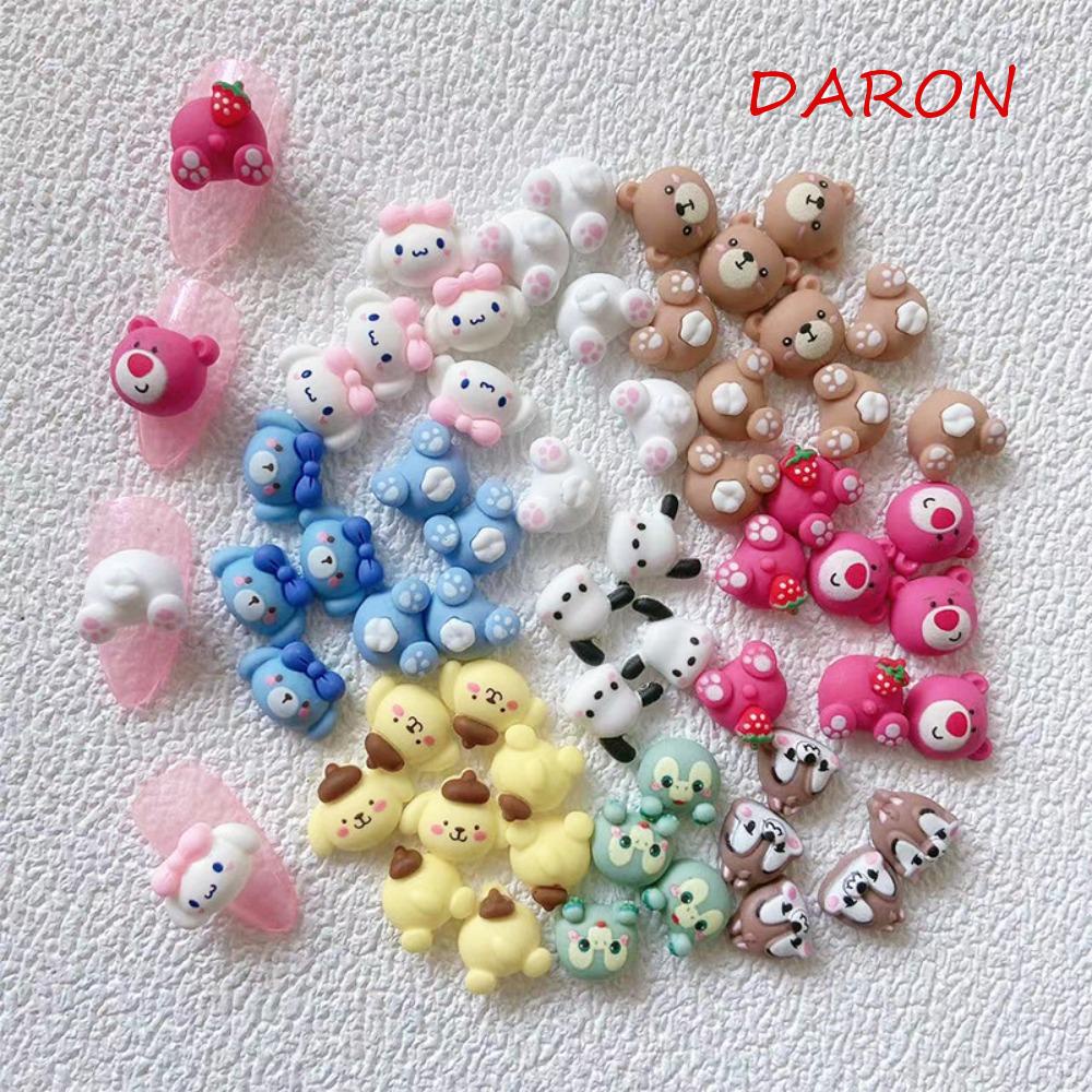 Phụ Kiện Trang Trí Móng Tay Họa Tiết Hoạt Hình Gấu / Sóc 3D Nhiều Màu Xinh Xắn Cho Nữ