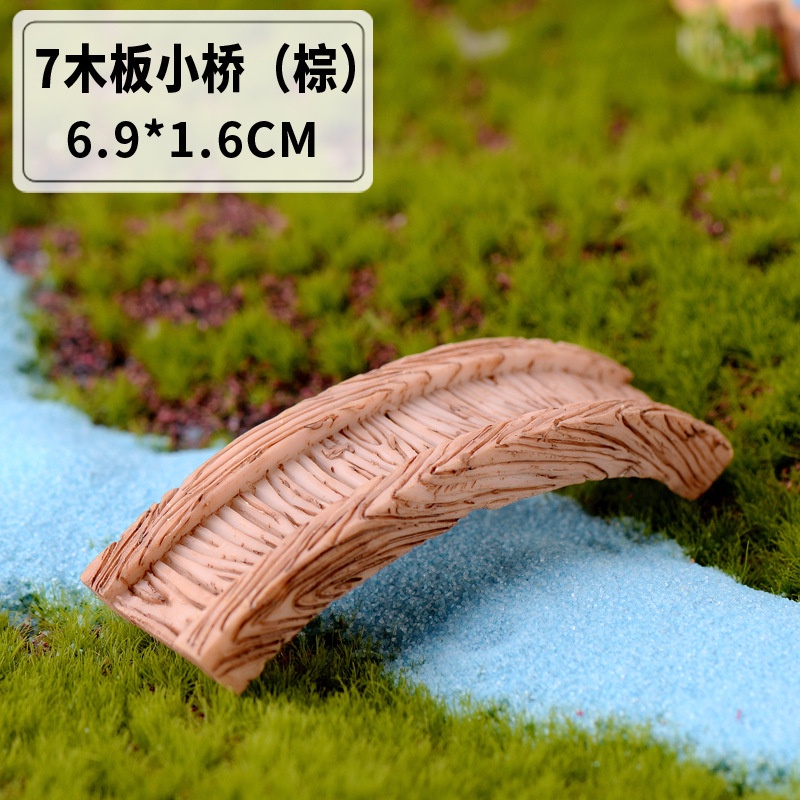 Mô Hình Tiểu Cảnh "Giếng nước, Hồ nước, Cây cầu Mini" Trang Trí Sen Đá, Sân Vườn/ Chậu Cây, DYI, Terrarium