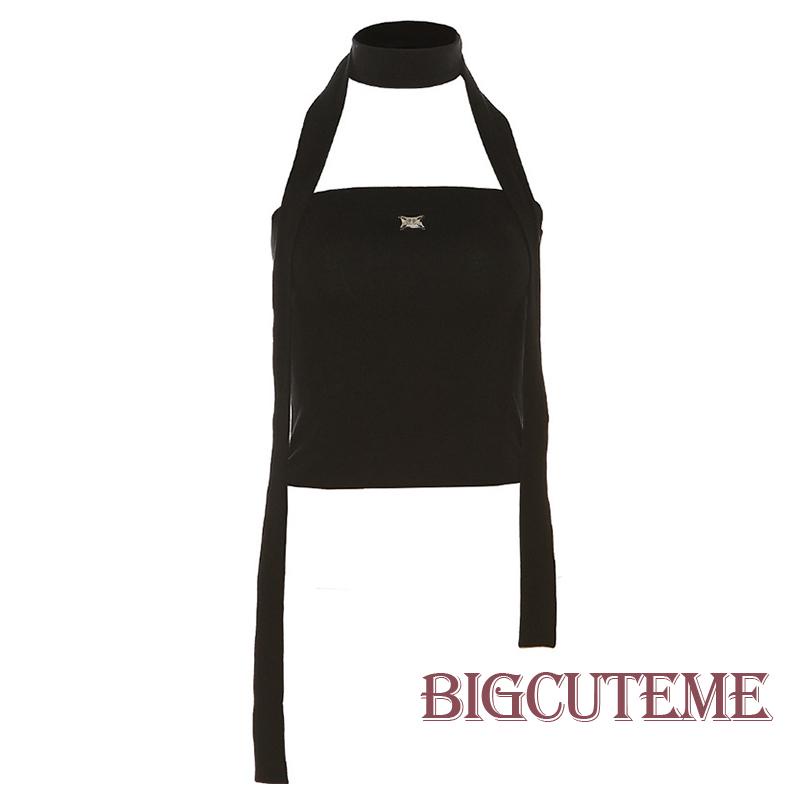 Áo Ống Ôm Sát Nách Hở Lưng Có Dây Đeo Cổ Thời Trang Mùa Hè Cho Nữ