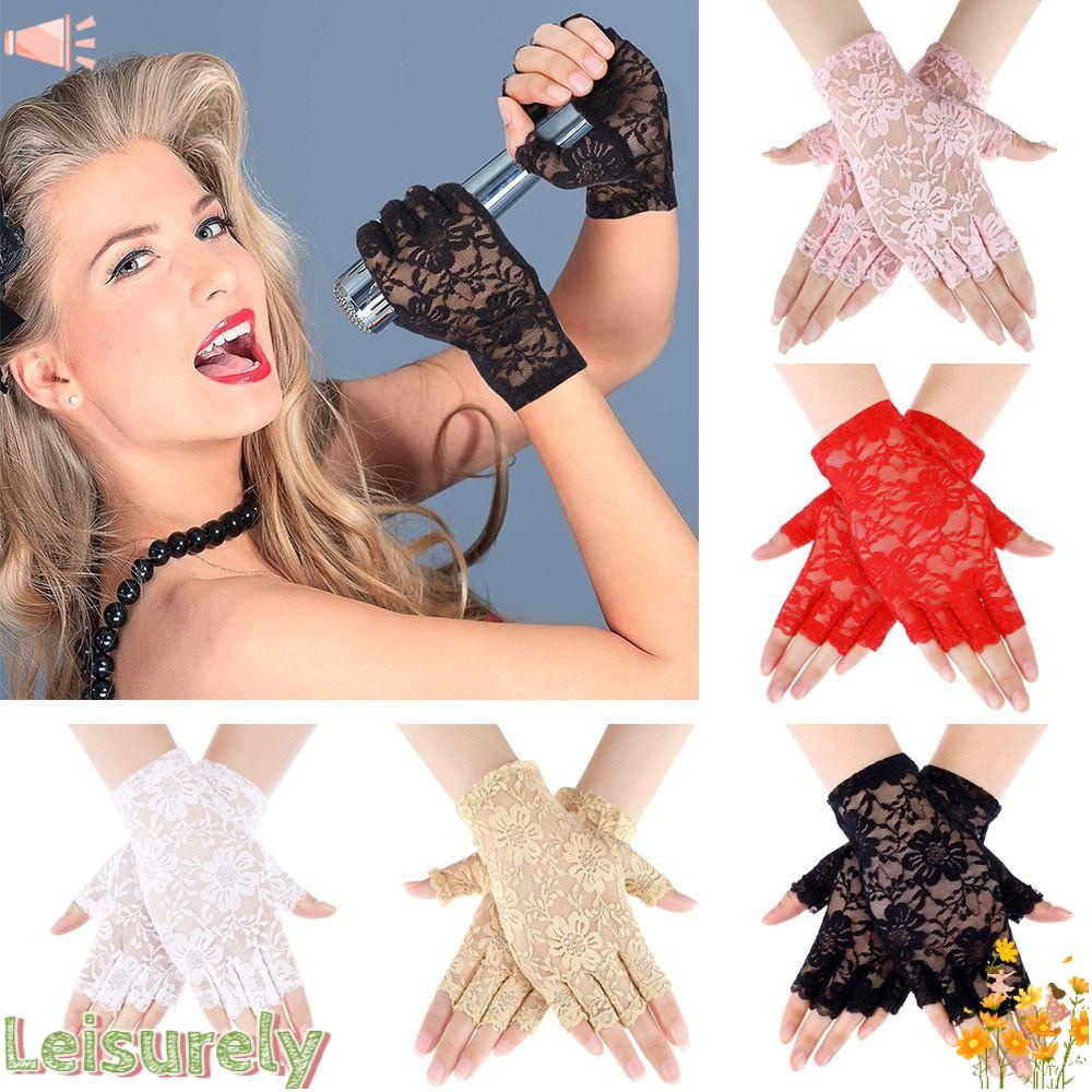 Găng Tay Lưới Hở Ngón Chống Nắng Dùng Khi Lái Xe Dành Cho Nữ