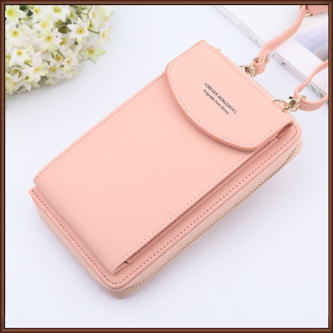 Túi Đeo Chéo Đựng Điện Thoại / Thẻ Có Khóa Kéo Thời Trang Cho Nữ
