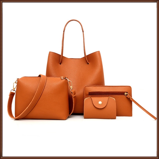 Set 4 Túi Xách + Ví Cầm Tay Thời Trang Cho Nữ