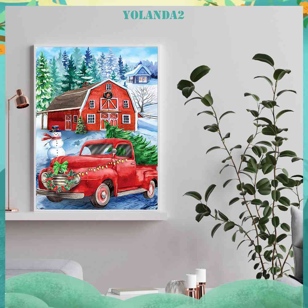 Tranh Đính Đá Kim Cương Toàn Bộ 5D DIY Hình Vẽ Giáng Sinh