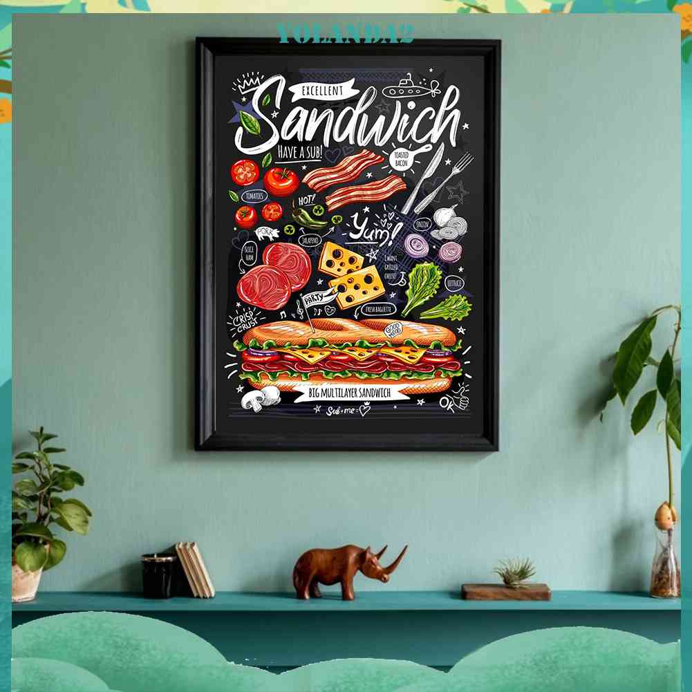 Bộ Tranh Đính Đá 5D Toàn Diện Họa Tiết Bảng Đen Độc Đáo DIY Dùng Trang Trí Nhà Cửa