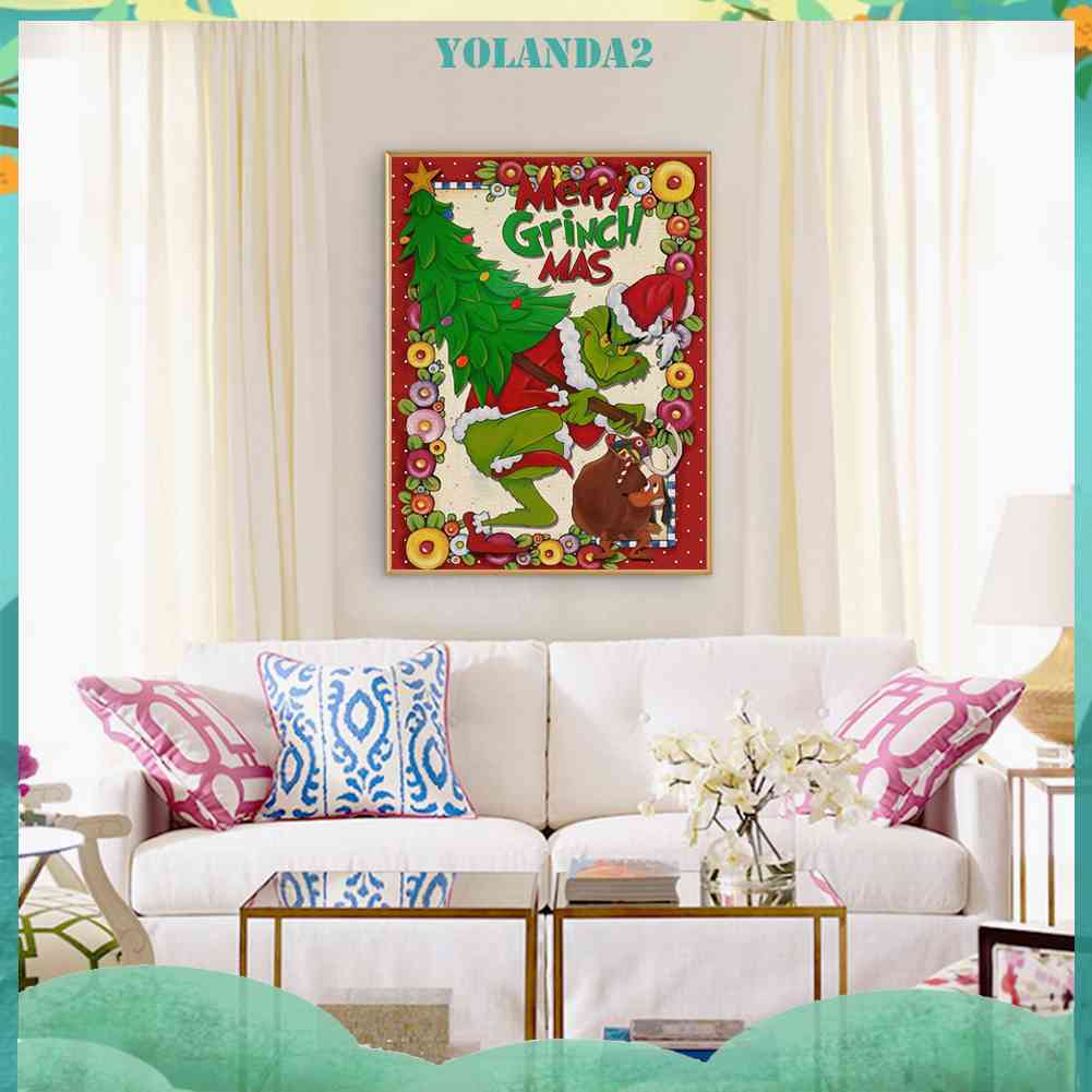 Tranh Đính Đá Kim Cương Toàn Bộ 5D DIY Chủ Đề Giáng Sinh