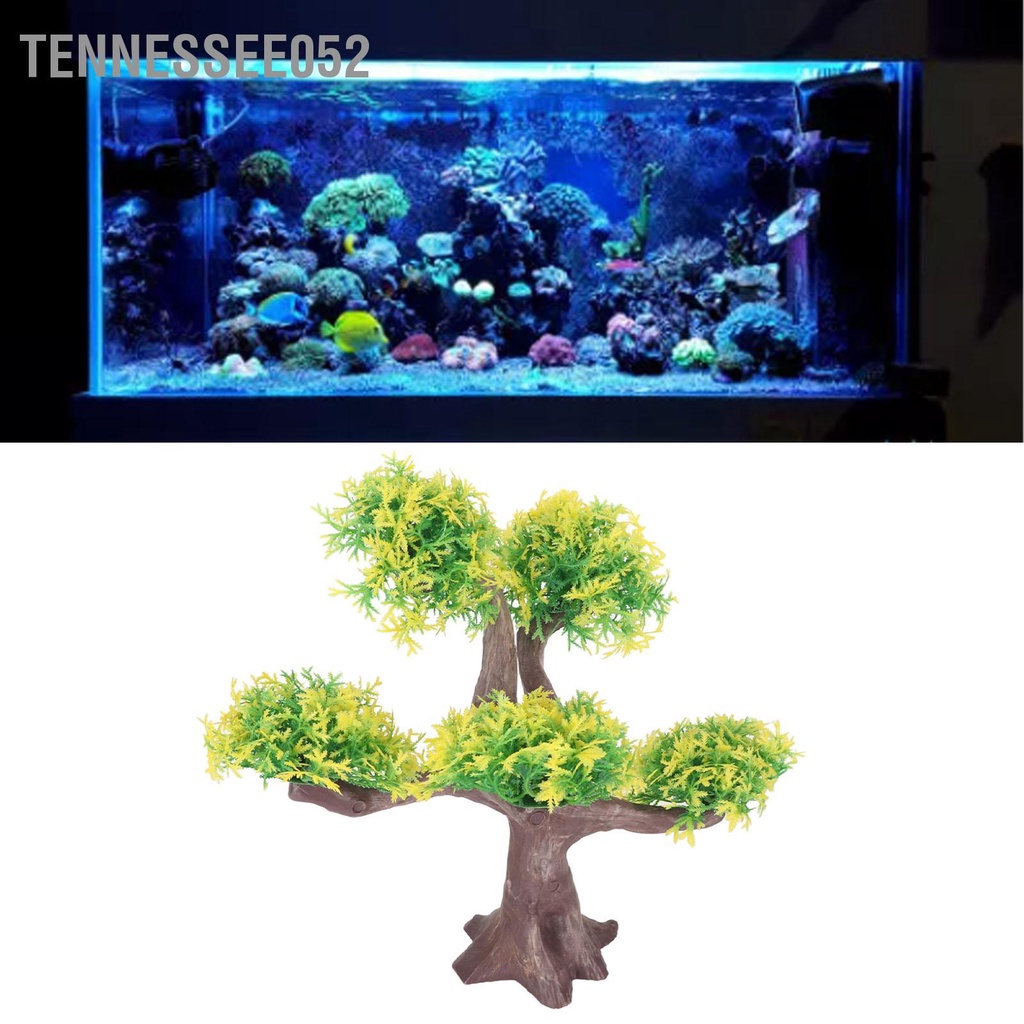 Tennessee052 Nhân Tạo Cá Cây Mềm An Toàn Chống Phai Màu Thủy Sinh Trang Trí Cho Phụ Kiện Bể